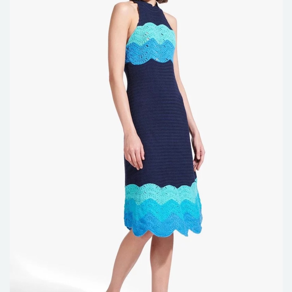 Staud women's Marwa Dress size XS crochet knit midi resortwear beach NWT - Picture 15 of 15